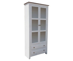 French Blanc Wooden Display Cabinet French Blanc Wooden Display Cabinet