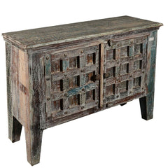 Antique Old Door Solid Wood Sideboard Whitewash Antique Old Door Solid Wood Sideboard Whitewash