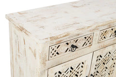 Handmade Indian Hand Carved Solid Hard Wood Marvel Sideboard Handmade Indian Hand Carved Solid Hard Wood Marvel Sideboard