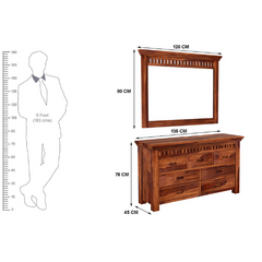 The Attic Balki Solid Wood Sideboard Honey The Attic Balki Solid Wood Sideboard Honey