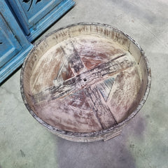 Indian Antique Carved Solid Wooden Grinder Coffee Table 90x90x15cm Indian Antique Carved Solid Wooden Grinder Coffee Table 90x90x15cm