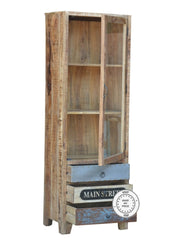 Industrial Solid Wood glass door display Cabinet Industrial Solid Wood glass door display Cabinet