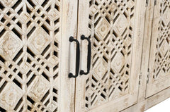 Handmade Indian Hand Carved Solid Hard Wood Marvel Sideboard Handmade Indian Hand Carved Solid Hard Wood Marvel Sideboard