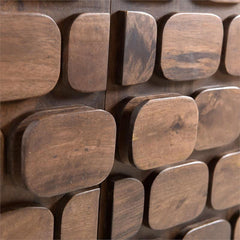 Solid Sheesham Wood Diamond Design Sideboard 3 Door Solid Sheesham Wood Diamond Design Sideboard 3 Door