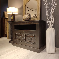 Indian Hand Carved Solid Hard Wood Cabinet D13 Indian Hand Carved Solid Hard Wood Cabinet D13