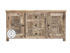 Indian Hand Carved Solid Wood Sideboard 145x40x85 cm Indian Hand Carved Solid Wood Sideboard 145x40x85 cm
