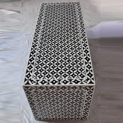 Bone Inlay Star Geometrical pattern TV Unit Black Bone Inlay Star Geometrical pattern TV Unit Black