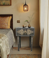 Avani Indian Hand Painted Solid Wood Bedside Table 74