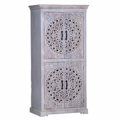 Indian Hand Carved Solid Wood Wardrobe C21 Indian Hand Carved Solid Wood Wardrobe C21