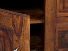 Gfine Sideboard with two doors and three drawers made of solid Sheesham wood 160x42x75Cm Gfine Sideboard with two doors and three drawers made of solid Sheesham wood 160x42x75Cm