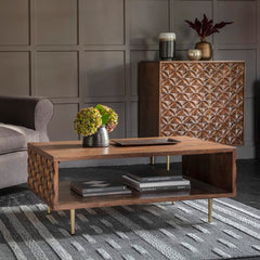 Kraft Bazaar Agra Coffee Table 90x50x40Cm Kraft Bazaar Agra Coffee Table 90x50x40Cm