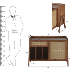 The Attic Belfast Solid Wood Sideboard Honey The Attic Belfast Solid Wood Sideboard Honey