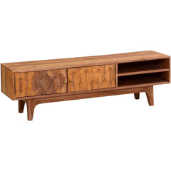 Avalon Indian Solid Wood Carved Diamonds Modern TV Stand Media Console Avalon Indian Solid Wood Carved Diamonds Modern TV Stand Media Console