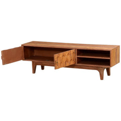 Avalon Indian Solid Wood Carved Diamonds Modern TV Stand Media Console Avalon Indian Solid Wood Carved Diamonds Modern TV Stand Media Console