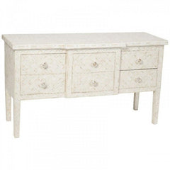 Maaya Bone Inlay Chest Sideboard White L Maaya Bone Inlay Chest Sideboard White L