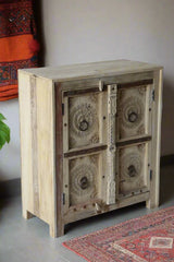 Indian Vintage Hand Carved Solid Wood Cabinet D56 Indian Vintage Hand Carved Solid Wood Cabinet D56