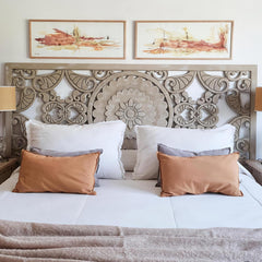 Hand Carved King Size Bed Headboard Bed Head H14 Hand Carved King Size Bed Headboard Bed Head H14