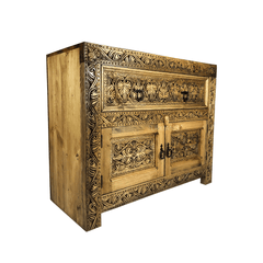 Indian Hand Carved Solid Hard Wood Cabinet D15 Indian Hand Carved Solid Hard Wood Cabinet D15