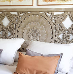Hand Carved King Size Bed Headboard Bed Head H14 Hand Carved King Size Bed Headboard Bed Head H14