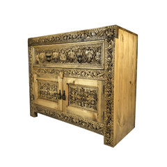Indian Hand Carved Solid Hard Wood Cabinet D15 Indian Hand Carved Solid Hard Wood Cabinet D15