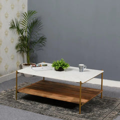 Handmade Indian Hand Carved Solid Hard Wood and Marble Coffee Table Natural Handmade Indian Hand Carved Solid Hard Wood and Marble Coffee Table Natural