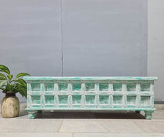 Handmade Indian Hand Carved Solid Hard Wood Old Door Blanket Box 140x45x45cm Handmade Indian Hand Carved Solid Hard Wood Old Door Blanket Box 140x45x45cm