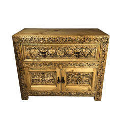 Indian Hand Carved Solid Hard Wood Cabinet D15 Indian Hand Carved Solid Hard Wood Cabinet D15