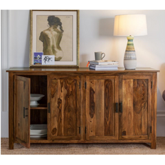 The Attic California Solid Wood Sideboard Honey The Attic California Solid Wood Sideboard Honey