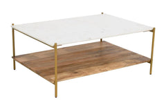 Handmade Indian Hand Carved Solid Hard Wood and Marble Coffee Table Natural Handmade Indian Hand Carved Solid Hard Wood and Marble Coffee Table Natural