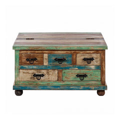 The Attic Barmer Mango Wood Coffee Table Multicolor The Attic Barmer Mango Wood Coffee Table Multicolor