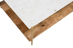 Handmade Indian Hand Carved Solid Hard Wood and Marble Coffee Table Natural Handmade Indian Hand Carved Solid Hard Wood and Marble Coffee Table Natural