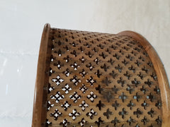 Bristol Bamileke Solid Carved Round Coffee Table Screen Print Brown 90x90x55cm Bristol Bamileke Solid Carved Round Coffee Table Screen Print Brown 90x90x55cm