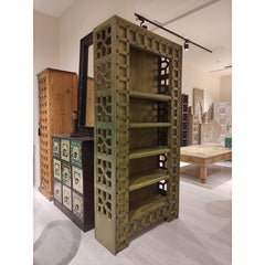 Indian Hand Carved Solid Wood Bookshelf B16 Indian Hand Carved Solid Wood Bookshelf B16