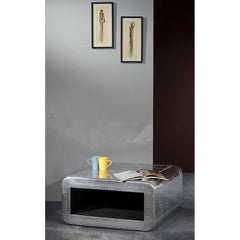 Aviator Aluminium Aviation rivet detail unusual Aviator Style Coffee Table Aviator Aluminium Aviation rivet detail unusual Aviator Style Coffee Table