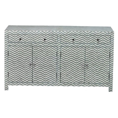 Bone Inlay Chevron Zigzag Buffet Sideboard With 2 Drawers And 2 Door Bone Inlay Chevron Zigzag Buffet Sideboard With 2 Drawers And 2 Door