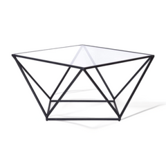 Kraft Bazaar Valerie Coffee Table Large in Black 79x79x45Cm Kraft Bazaar Valerie Coffee Table Large in Black 79x79x45Cm