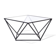 Kraft Bazaar Valerie Coffee Table Large in Black 79x79x45Cm Kraft Bazaar Valerie Coffee Table Large in Black 79x79x45Cm