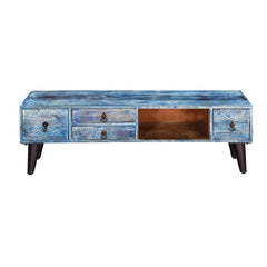 Avalon Indian Solid Wood 4-Drawer Open Storage Tv Media Console Cabinet Avalon Indian Solid Wood 4-Drawer Open Storage Tv Media Console Cabinet