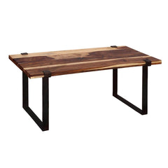 Stylish Iron legs with Rose Wood Top Accent Coffee Table Stylish Iron legs with Rose Wood Top Accent Coffee Table