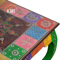 Pandora Hand Painted Indian Opium Colored Coffee Table Multicolour Pandora Hand Painted Indian Opium Colored Coffee Table Multicolour