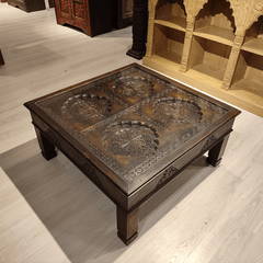 Indian Hand Carved Solid Wood Coffee Table C10 Indian Hand Carved Solid Wood Coffee Table C10