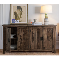 The Attic California Solid Wood Sideboard Walnut The Attic California Solid Wood Sideboard Walnut