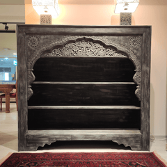 Indian Hand Carved Solid Wood Bookshelf B17 Indian Hand Carved Solid Wood Bookshelf B17