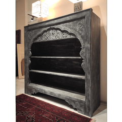 Indian Hand Carved Solid Wood Bookshelf B17 Indian Hand Carved Solid Wood Bookshelf B17