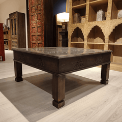 Indian Hand Carved Solid Wood Coffee Table C10 Indian Hand Carved Solid Wood Coffee Table C10
