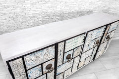 Indian Hand Carved Mango Wood 4 Door Sideboard White 11 Indian Hand Carved Mango Wood 4 Door Sideboard White 11