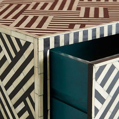 Maaya Bone Inlay Chest of Drawer sideboard Black Maaya Bone Inlay Chest of Drawer sideboard Black