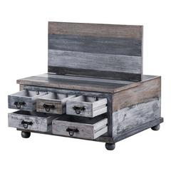 The Attic Barmer Mango Wood Coffee Table Grey The Attic Barmer Mango Wood Coffee Table Grey