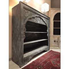 Indian Hand Carved Solid Wood Bookshelf B17 Indian Hand Carved Solid Wood Bookshelf B17
