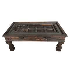 Antique Indian Old Door Solid Wood Coffee Table C11 Antique Indian Old Door Solid Wood Coffee Table C11